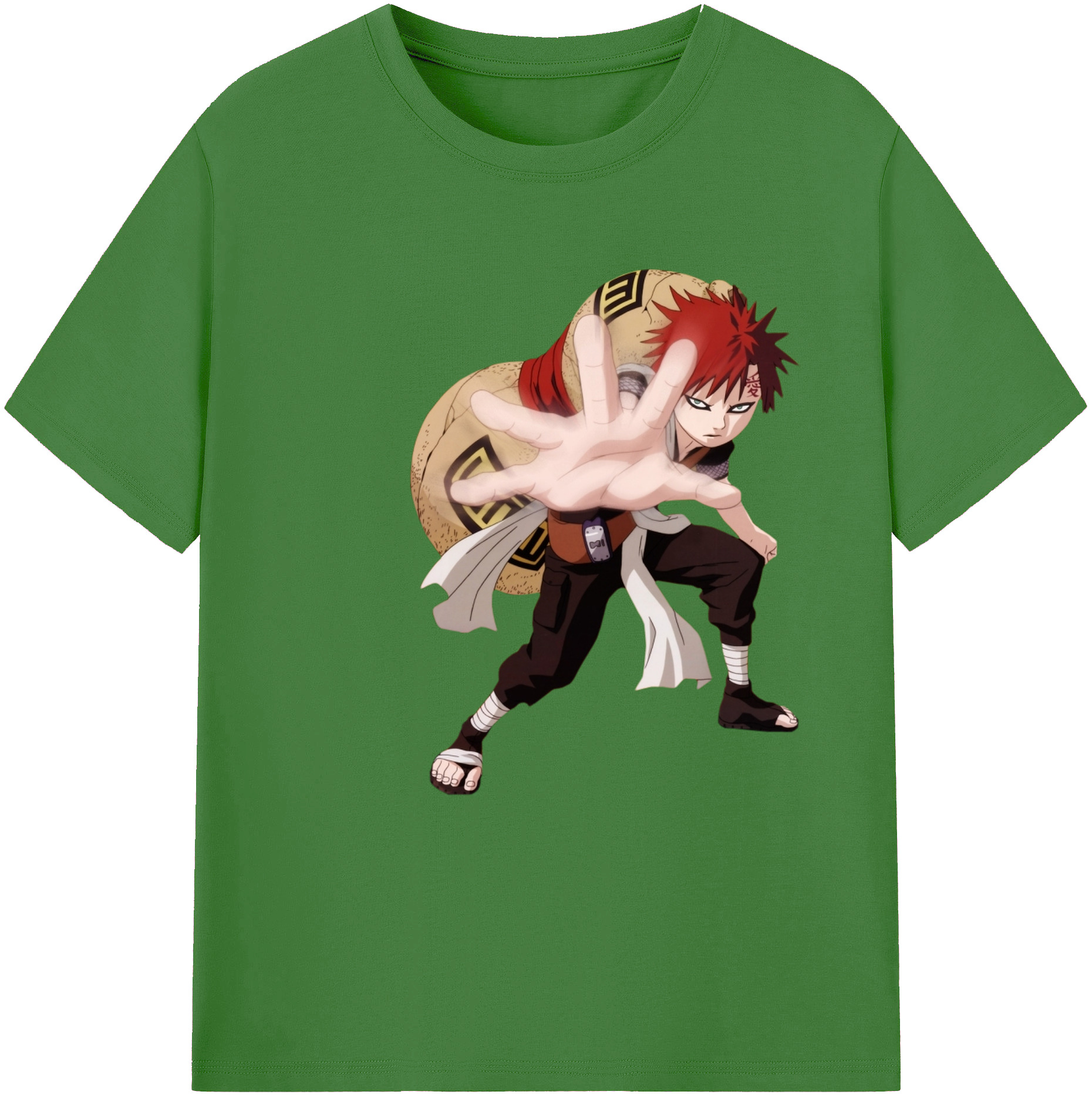 （画像用） NARUTO -ナルト- ガアラ Gaara レディースカジュアルプリントTシャツ（綿100％）
